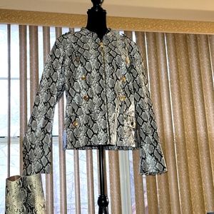 Calvin Klein faux leather snake skin jacket